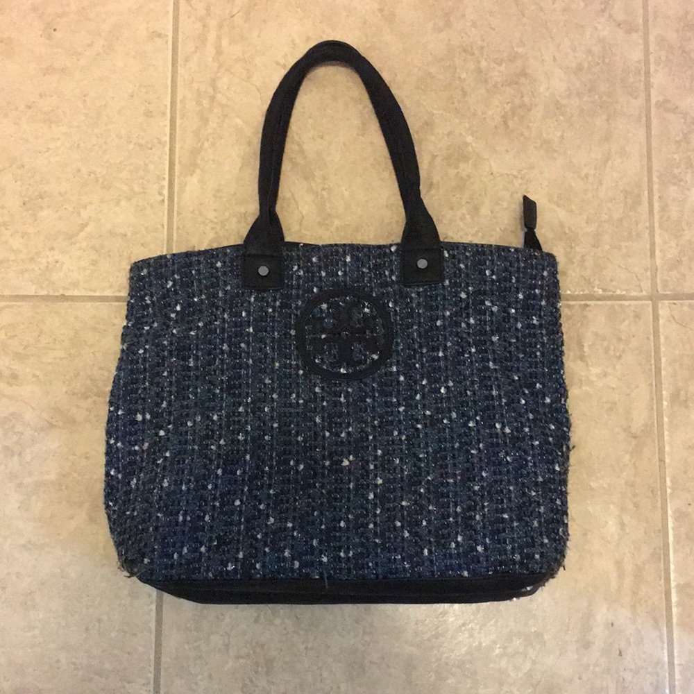Tory Burch Jayden Tweed Logo Tote